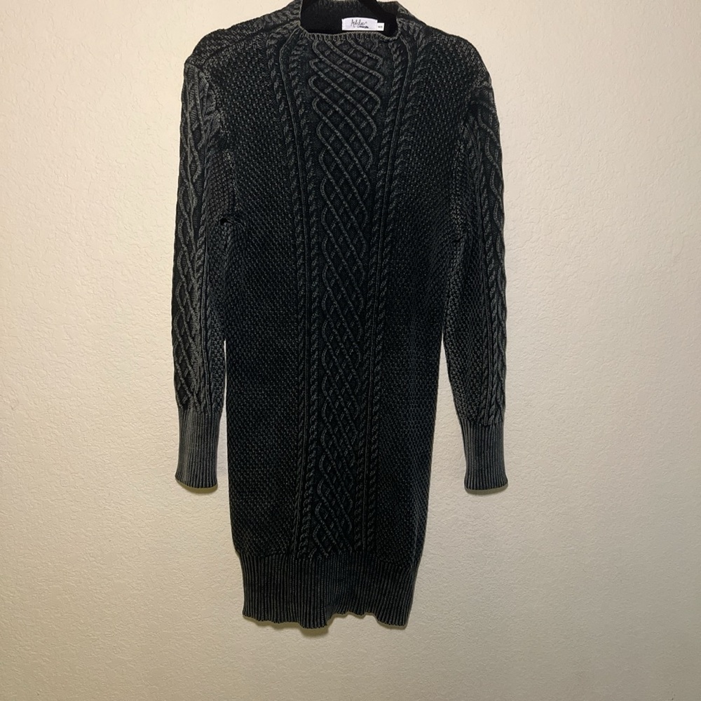 Grey sweater dress